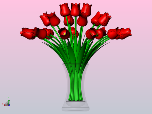 郁金香花瓶后视缩略图
