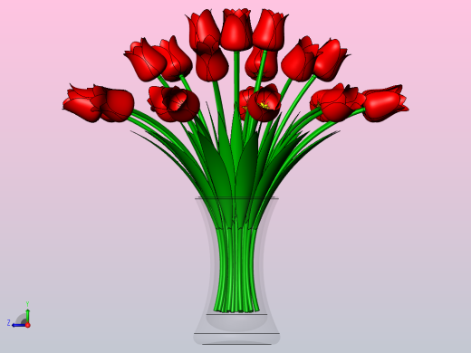 郁金香花瓶右视缩略图