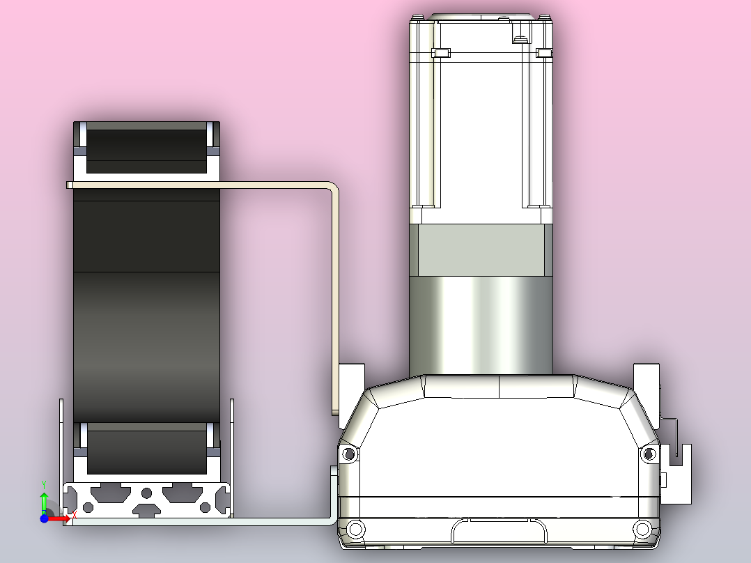 MFM14-BC-400W-3500L齿轮齿条模组MFM14 最大负载88KG前视图