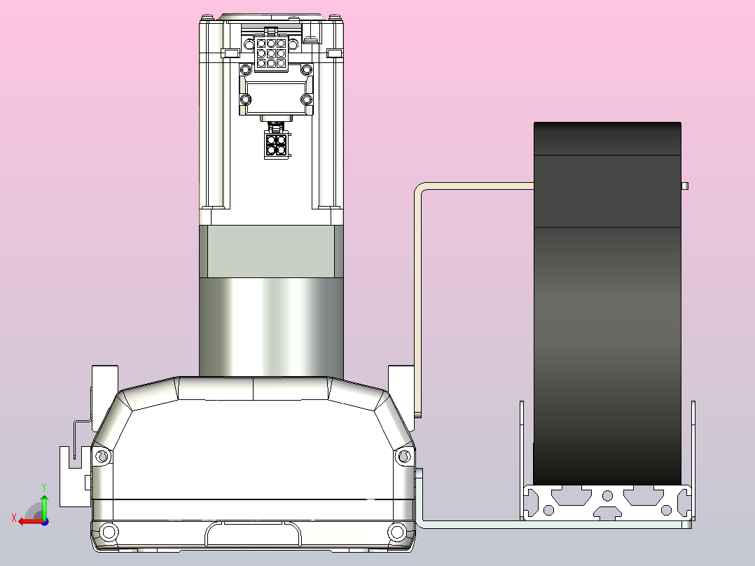 MFM14-BC-400W-3500L齿轮齿条模组MFM14 最大负载88KG后视图