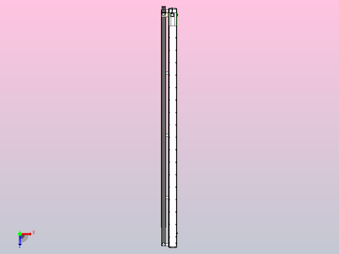 MFM14-BC-400W-3500L齿轮齿条模组MFM14 最大负载88KG俯视图