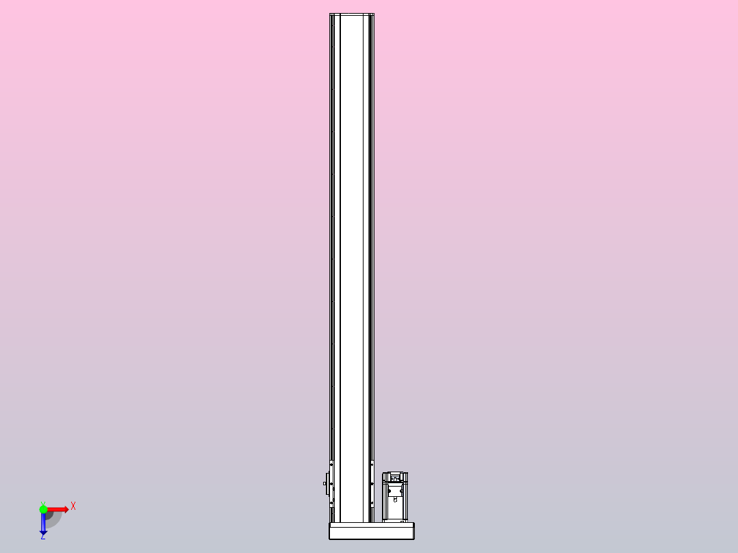 日规模组半封闭丝杆TPA-HNR-105D-1610C-L1000-MR-Y-P40-N3俯视图