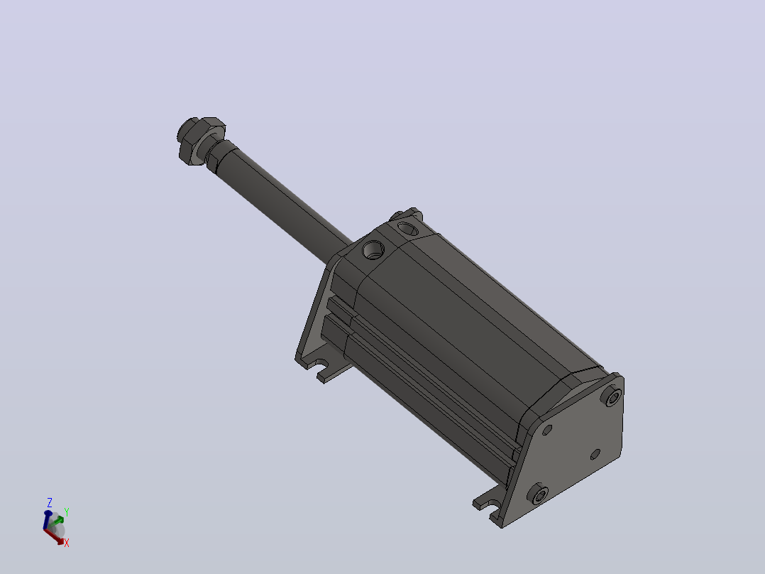 PARKER气缸P1M040FDCP5M100_7011-11 WORKING EXTENDED主视图
