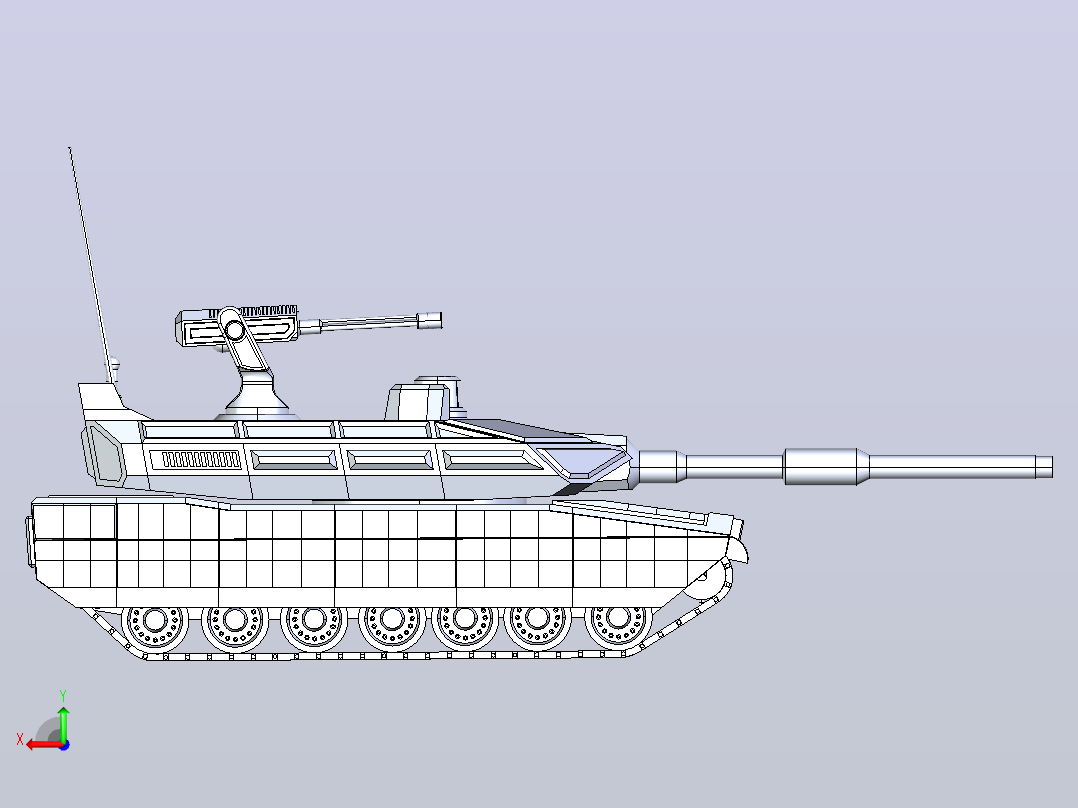 MBT HOZAN坦克后视图