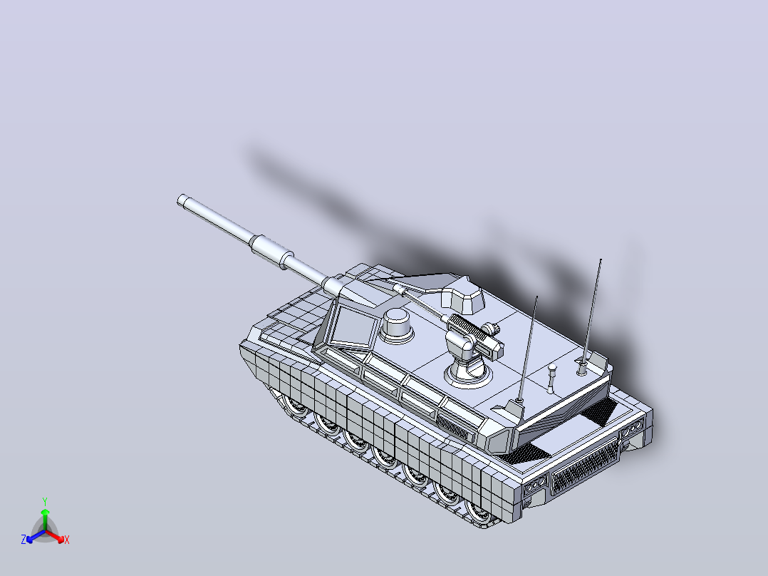 MBT HOZAN坦克正等轴测图