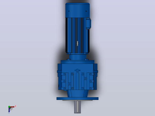 RF77法兰轴伸式安装斜齿轮减速机RF77-YVB0.25-4P-71-M1-0°-Φ250俯视缩略图
