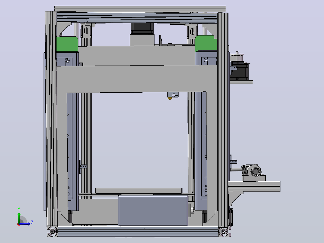 3D打印机毕设左视图