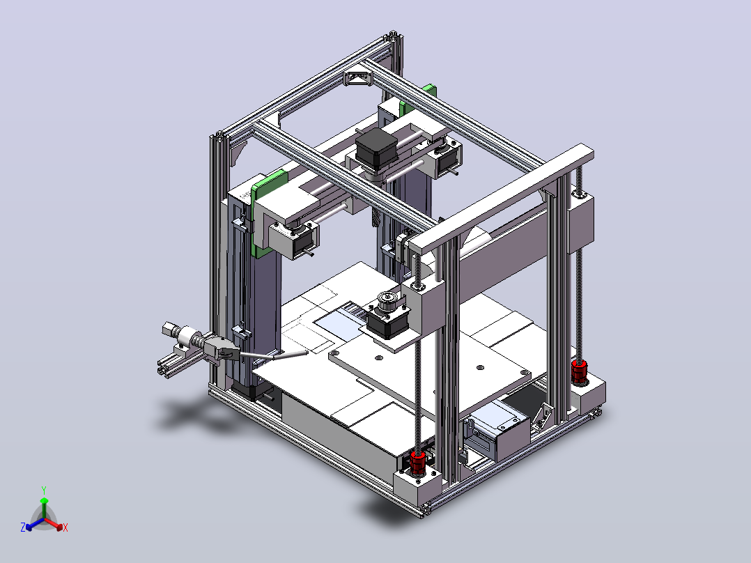 3D打印机毕设正等轴测图