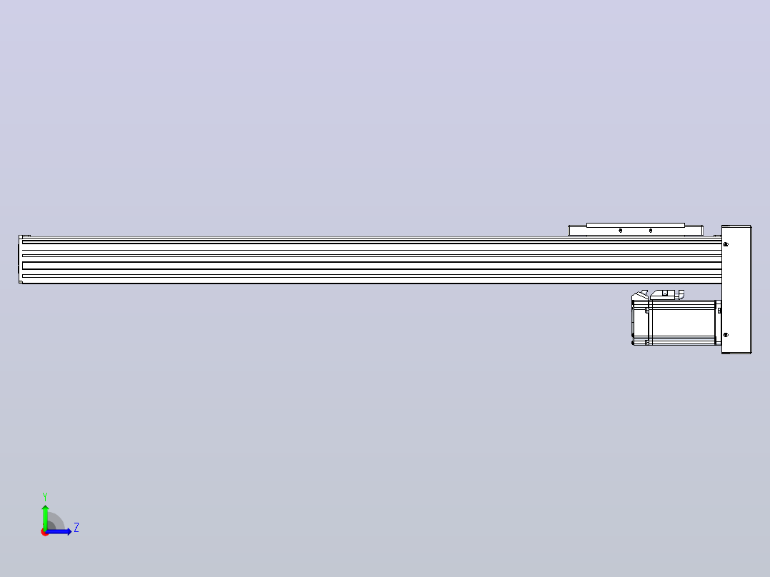 滚珠丝杠直线轴带导轨全封闭TPA-HCR-140D-2010C-L700-MP-C-P40-N3左视图