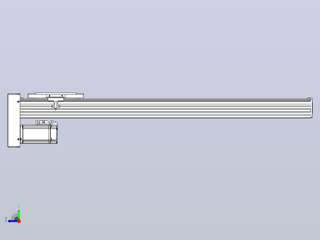滚珠丝杠直线轴带导轨全封闭TPA-HCR-140D-2010C-L700-MP-C-P40-N3右视图