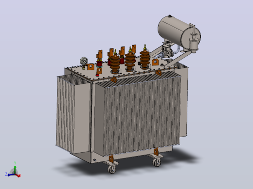 无保温箱的变压器箱3D数模图纸 Solidworks设计