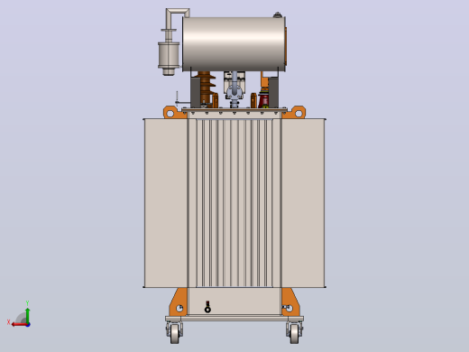 无保温箱的变压器箱3D数模图纸 Solidworks设计后视缩略图