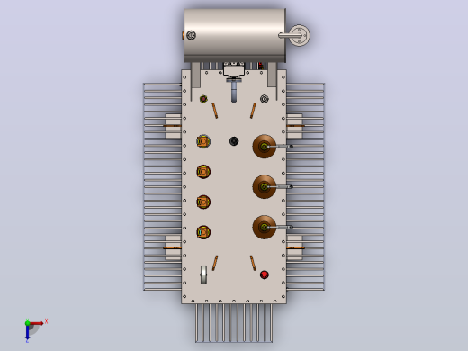 无保温箱的变压器箱3D数模图纸 Solidworks设计俯视缩略图