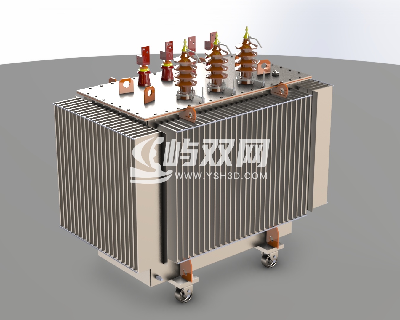 无保温箱的变压器箱3D数模图纸 Solidworks设计