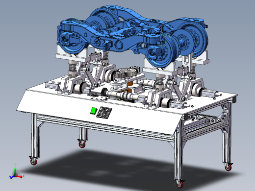 动车组转向架模型动态展示台sw14可编辑