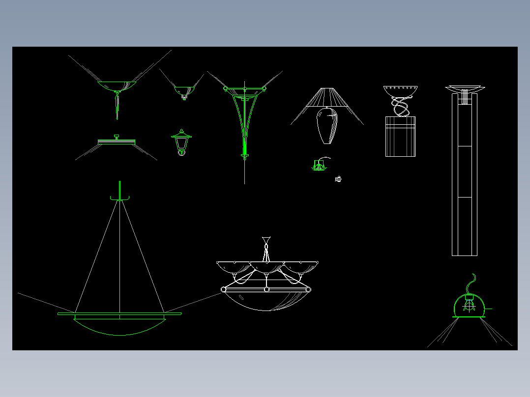 建筑设计及装潢设计常用图块（灯具）