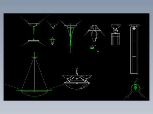 建筑设计及装潢设计常用图块（灯具）