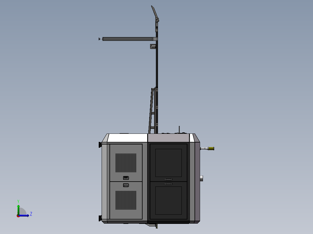 ZDH-QT-006 iphone7玻璃出货贴膜机(读码喷码贴膜一体机)左视图