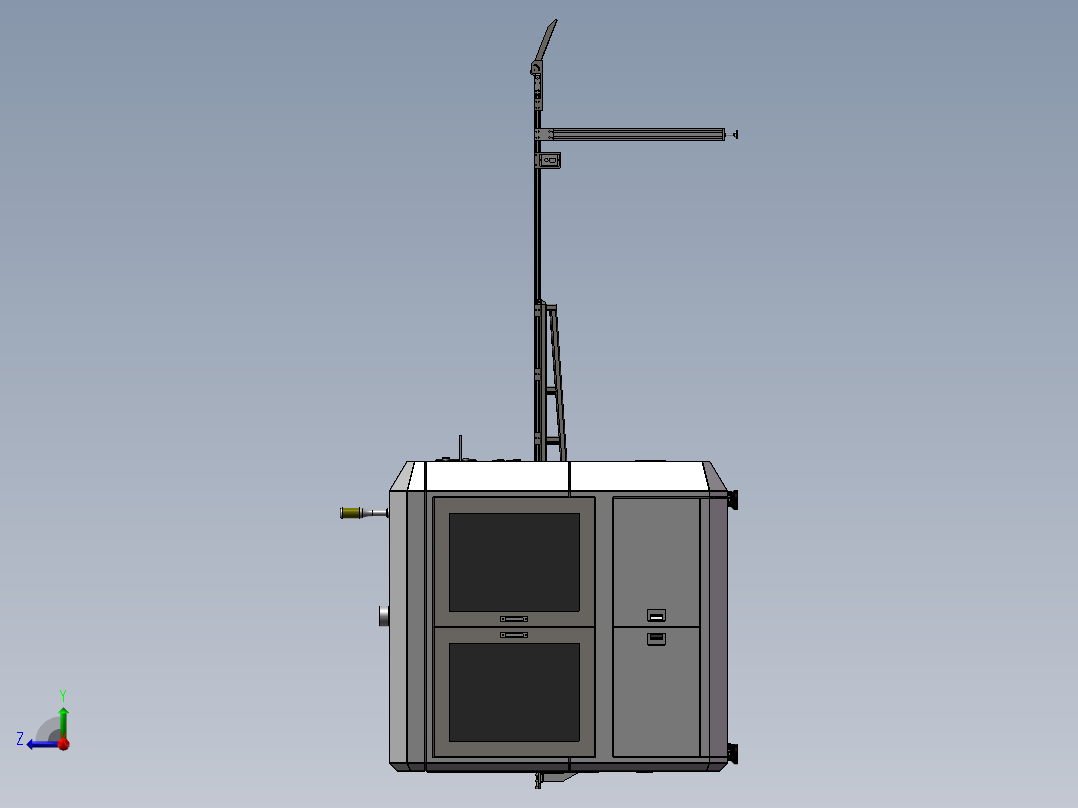 ZDH-QT-006 iphone7玻璃出货贴膜机(读码喷码贴膜一体机)右视图