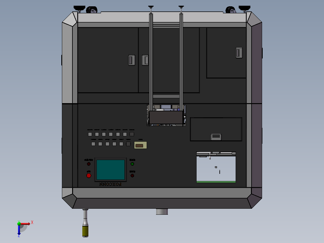 ZDH-QT-006 iphone7玻璃出货贴膜机(读码喷码贴膜一体机)俯视图