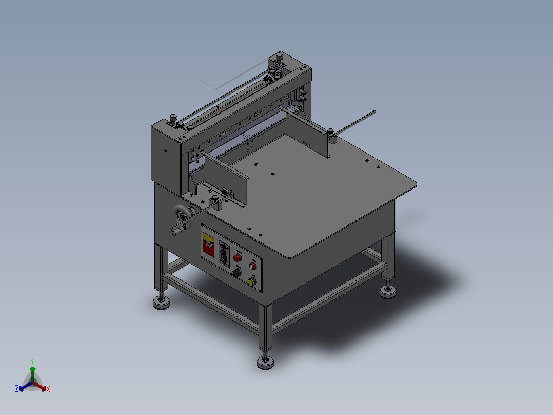 WQ500G切片机正等轴测图