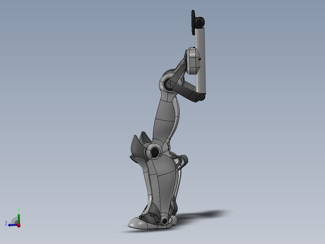 B 外骨骼 跳跃外骨骼 单兵辅助骨骼 机械设计 3D建模图纸jumping-exoskeleton主视图