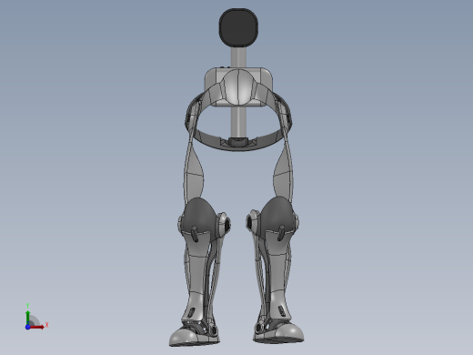 B 外骨骼 跳跃外骨骼 单兵辅助骨骼 机械设计 3D建模图纸jumping-exoskeleton前视缩略图