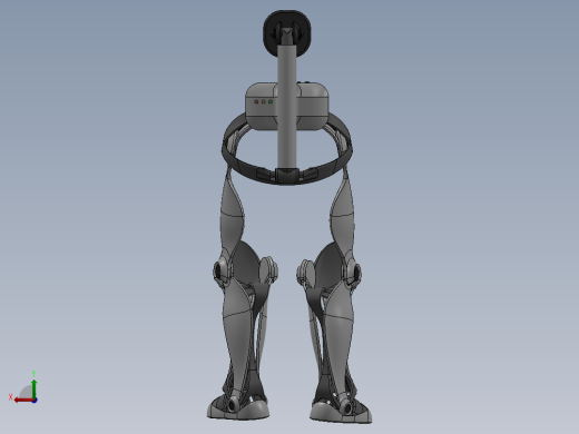 B 外骨骼 跳跃外骨骼 单兵辅助骨骼 机械设计 3D建模图纸jumping-exoskeleton后视缩略图