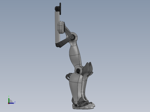 B 外骨骼 跳跃外骨骼 单兵辅助骨骼 机械设计 3D建模图纸jumping-exoskeleton左视缩略图