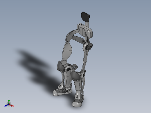 B 外骨骼 跳跃外骨骼 单兵辅助骨骼 机械设计 3D建模图纸jumping-exoskeleton正等轴测缩略图