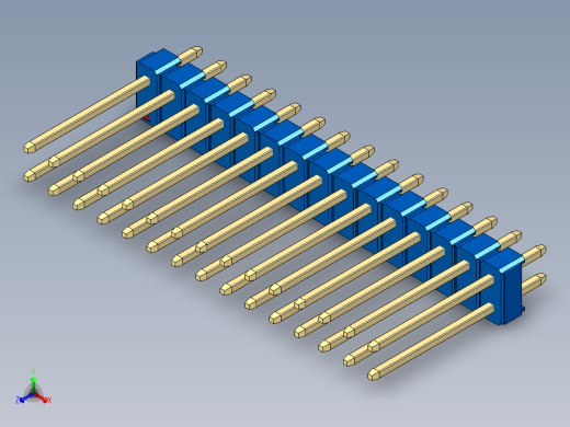 彩色公头100mil（2.54mm）系列-DS1021_blue_2x15p_100mil_Type5_rev1.0