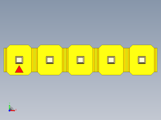 彩色公头100mil（2.54mm）系列-DS1021_yellow_1x05p_100mil_Type19_rev1.0前视缩略图