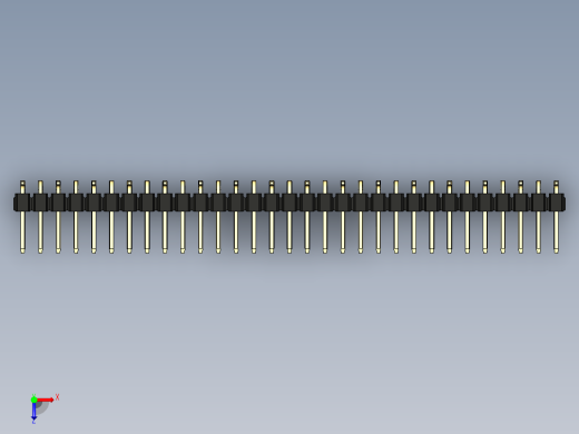 彩色公排针 100mil 2.54mm 系列-DS1022_black_31p_100mil_Type_SMT_R1_rev1.0俯视缩略图