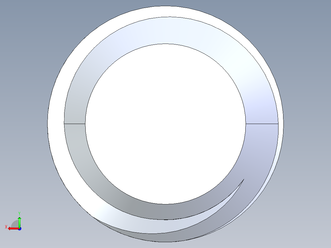UNC 平头紧定螺钉-UNC SET SCREW 0.500 x1.000.STEP后视图