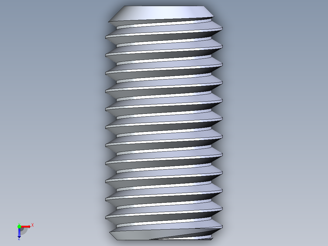 UNC 平头紧定螺钉-UNC SET SCREW 0.500 x1.000.STEP俯视图