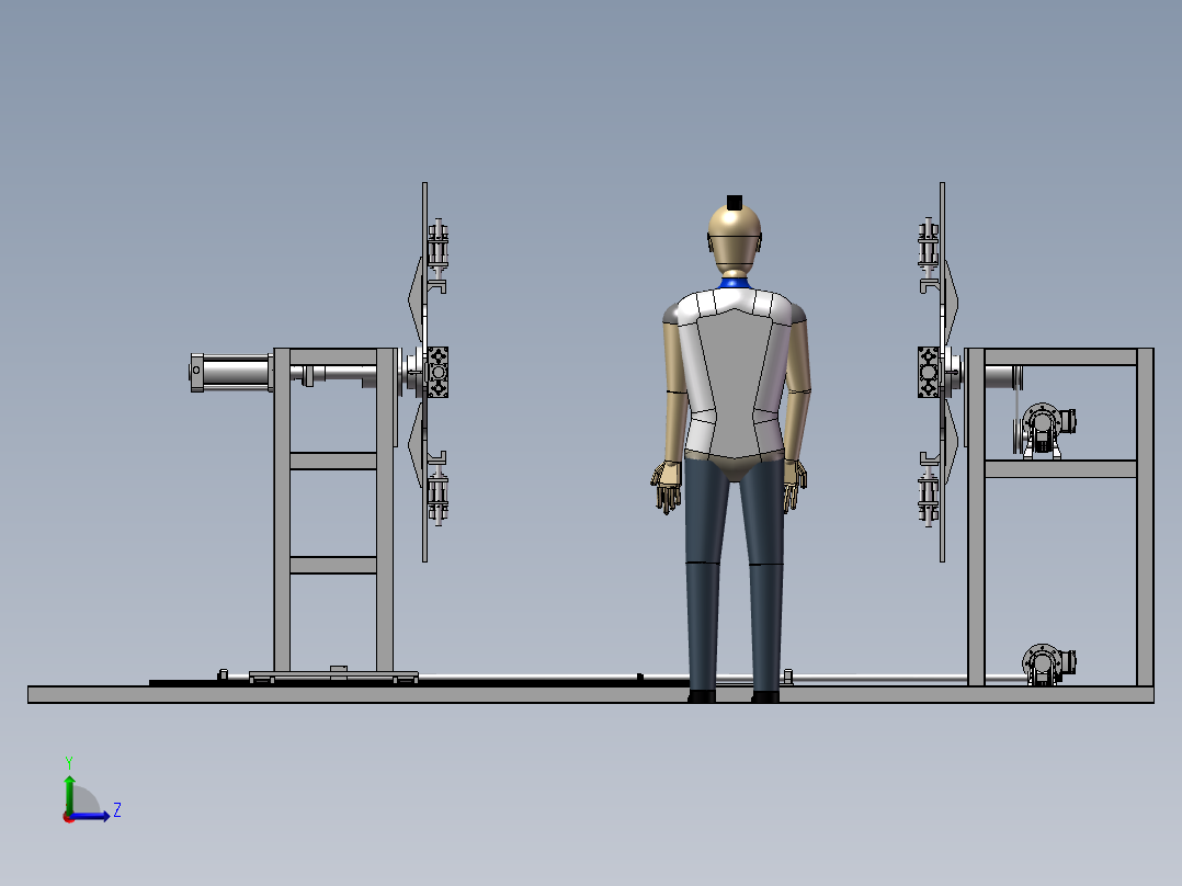 双工位定位旋转装配机设计模型左视图