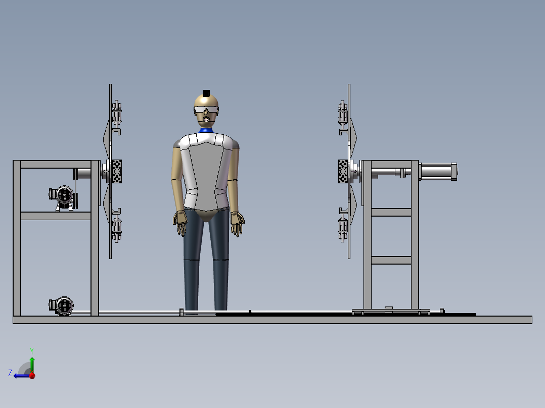 双工位定位旋转装配机设计模型右视图