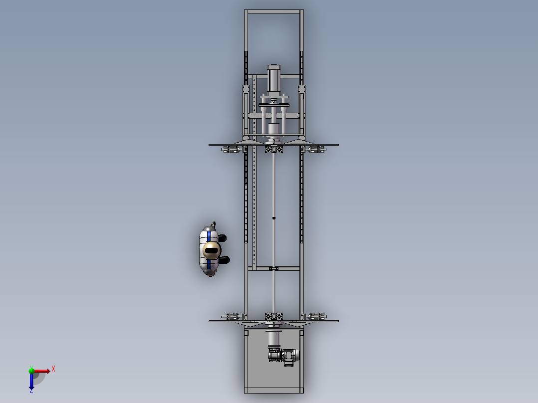 双工位定位旋转装配机设计模型俯视图