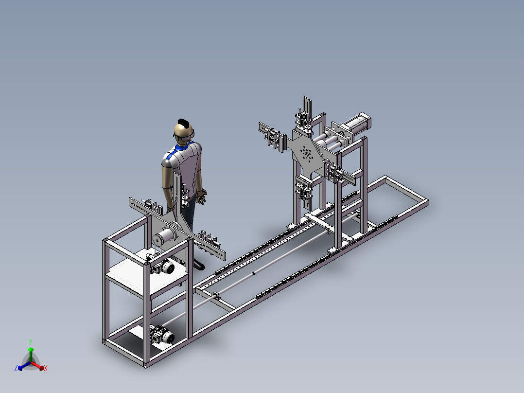 双工位定位旋转装配机设计模型正等轴测图