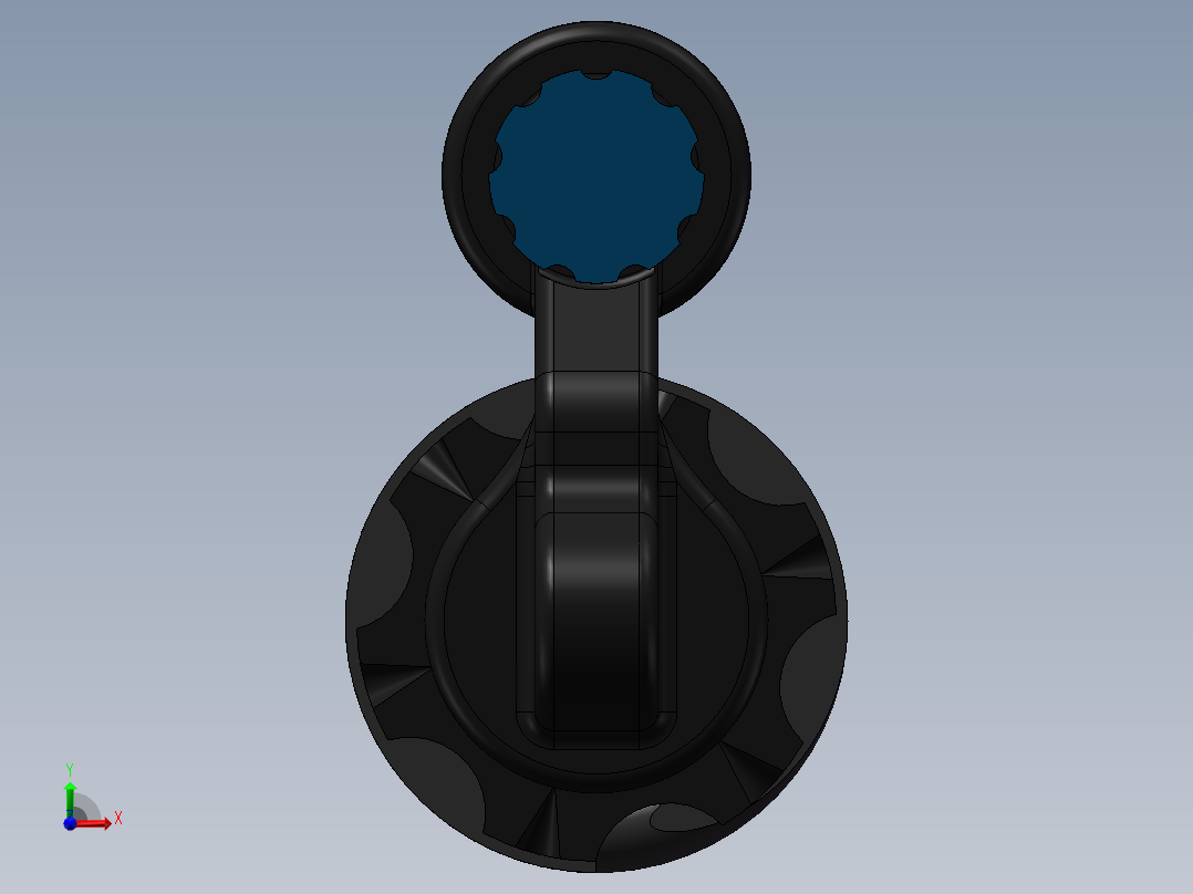 车用双筒减振器设计前视图