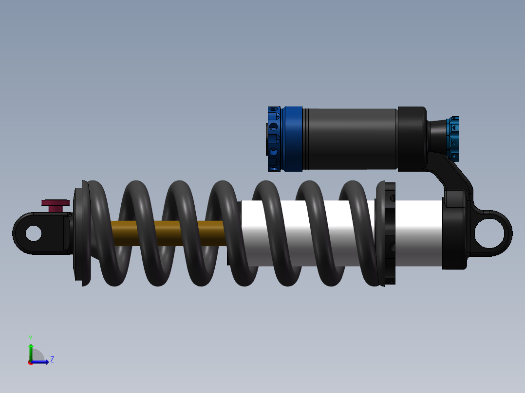 车用双筒减振器设计左视图