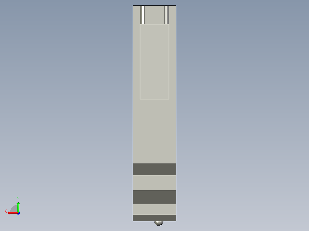 基恩士PS-25_kc图纸模型后视图