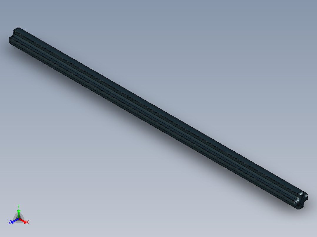 乐高机械组车桥-3708 Black Technic Axle 12.STEP正等轴测图