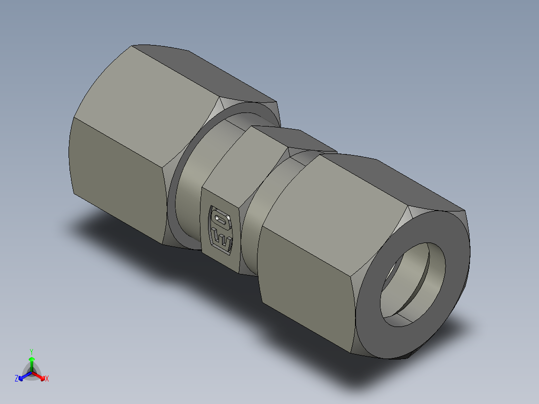 卡套式工业通用硬管接头EO Union G08LLCF主视图
