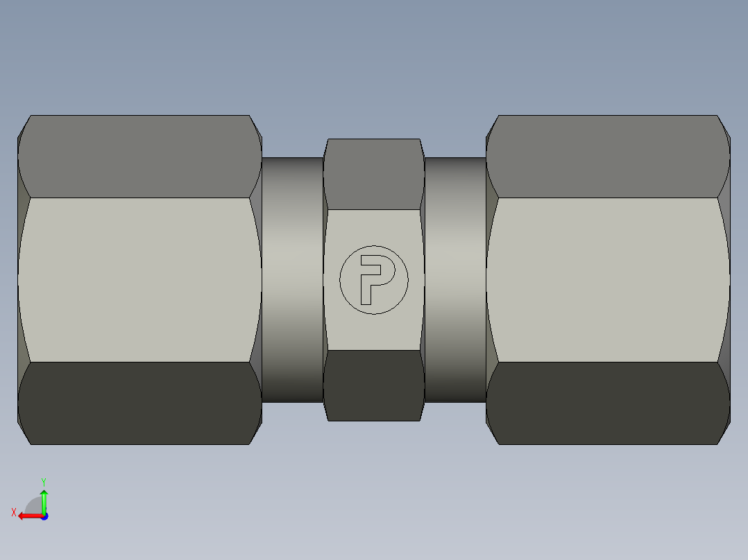 卡套式工业通用硬管接头EO Union G08LLCF后视图
