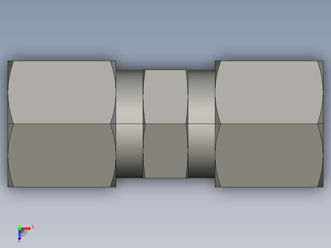 卡套式工业通用硬管接头EO Union G08LLCF俯视图