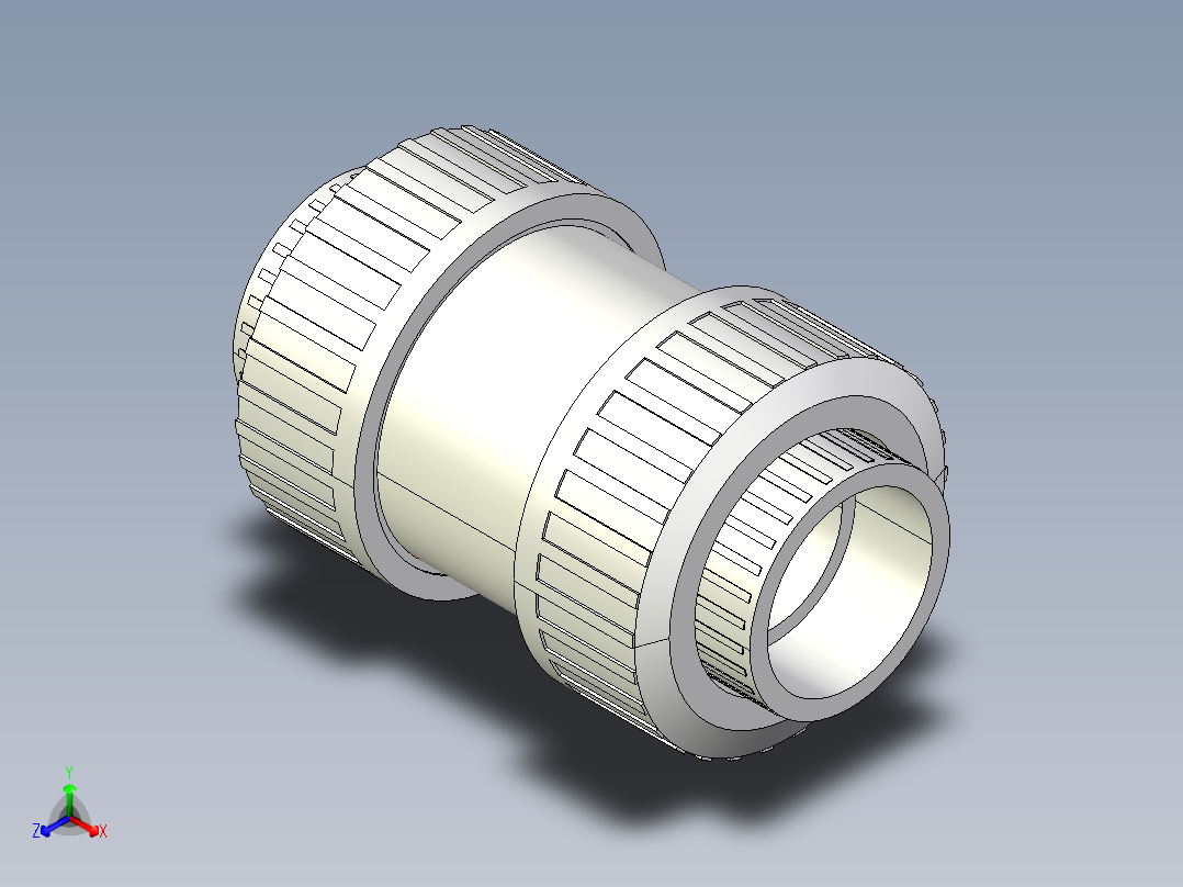 +GF+工程压力管道系统SYGEF PVDF管件3D模型主视图