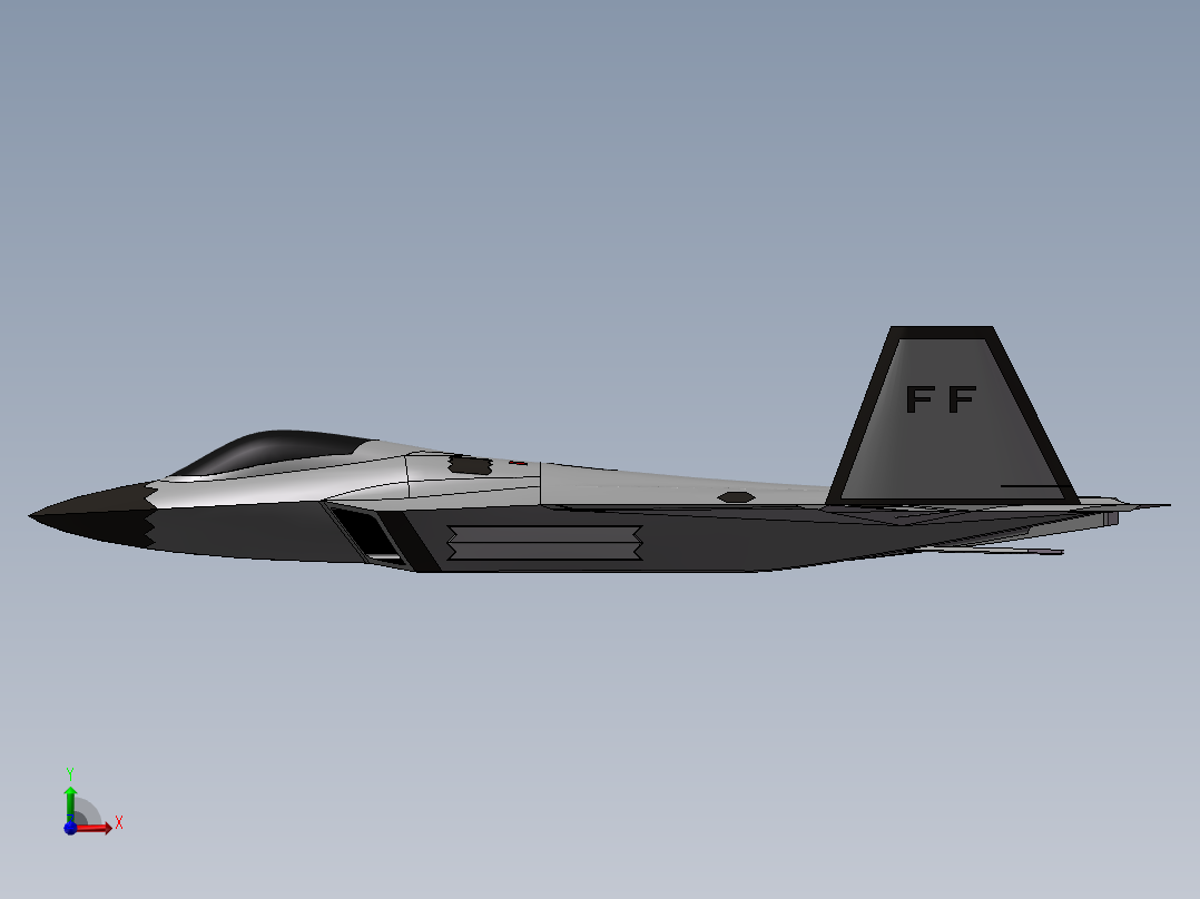 F22 复杂化前视图