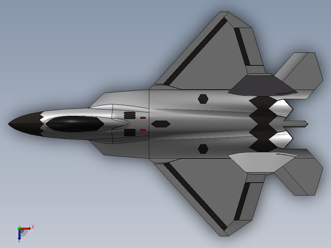 F22 复杂化俯视图