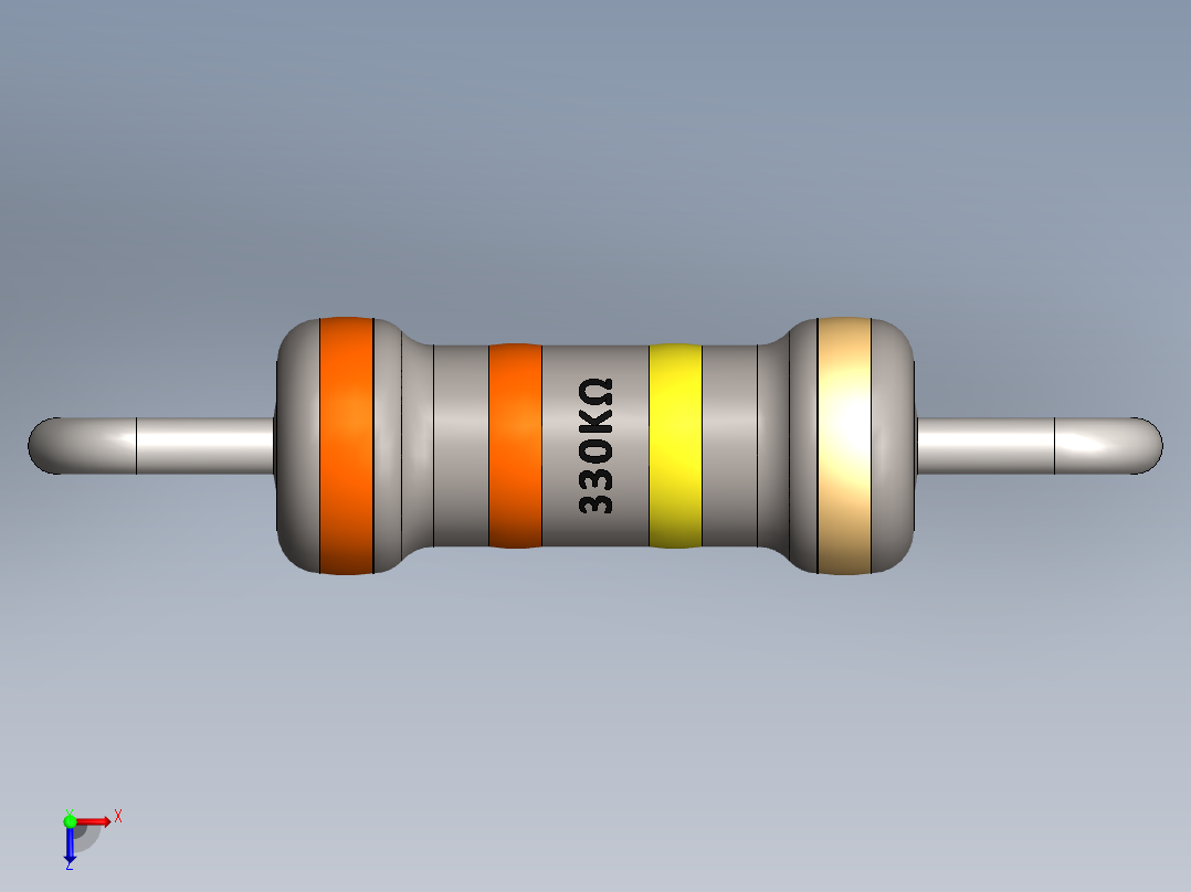 电容器 二极管 电阻器-Resistor 330K Ohm主视图